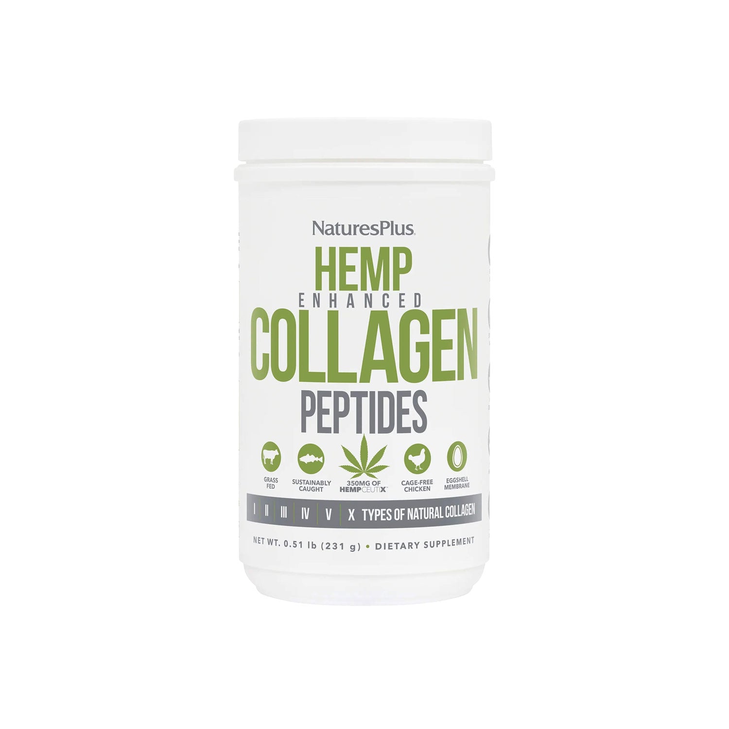 NaturesPlus Hemp Enhanced Collagen Peptides