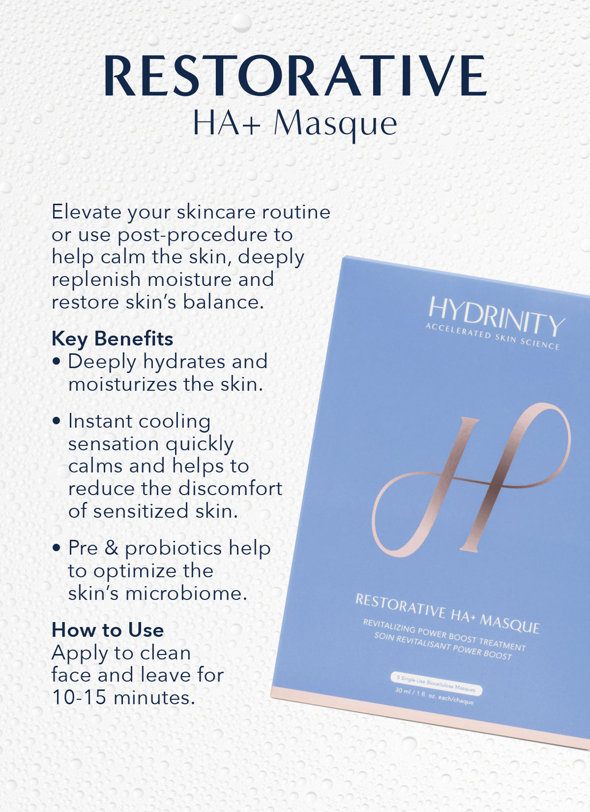 Hydrinity Restorative HA+ Masque-1 (individual)
